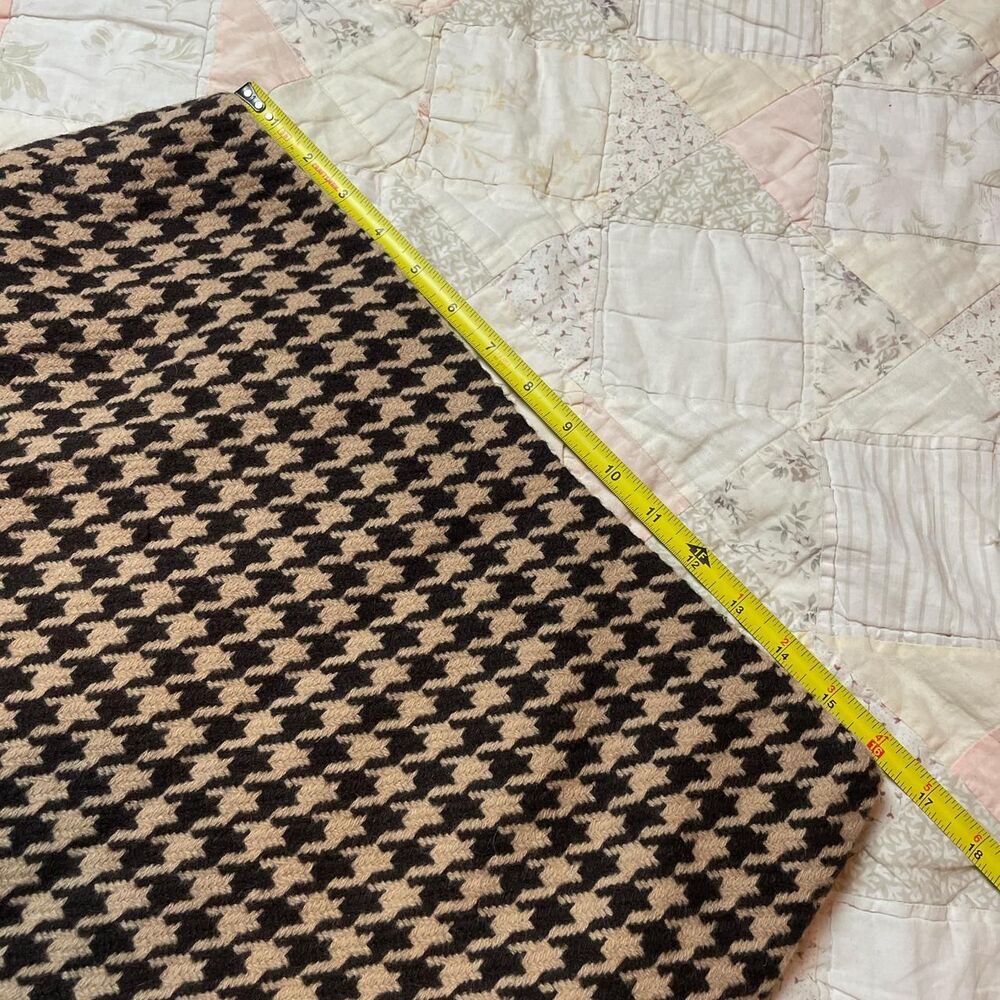 talbots fall brown and tan houndstooth wool pencil skirt size 10 nwt - Picture 3 of 8